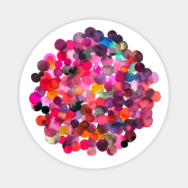 Overlapped Watercolor Dots Magnet by ninoladesign